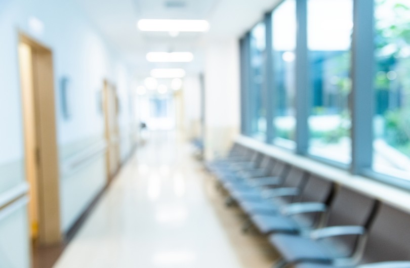Blurred Hospital Corridor