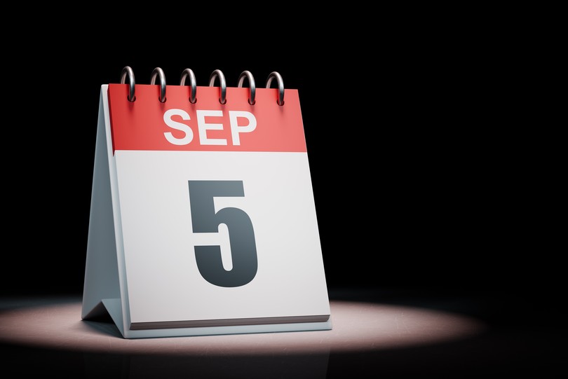 September 5th Calendar Under Spotlight